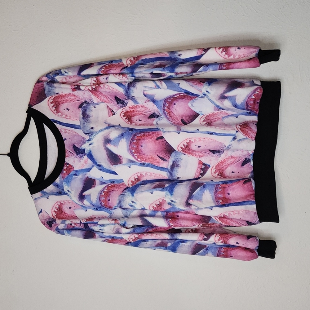 Great white shark print‎ unisex sweatshirt